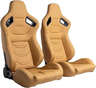 Beige Racing Seats 36.6x21.2x21.6