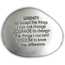 Cathedral Art Serenity Prayer Soothing Stone - Engraved Rock with Inspirational Words, Mindfulness and Meditation Stones for Stress, Worry, and Anxiety, 1-1/2-Inch