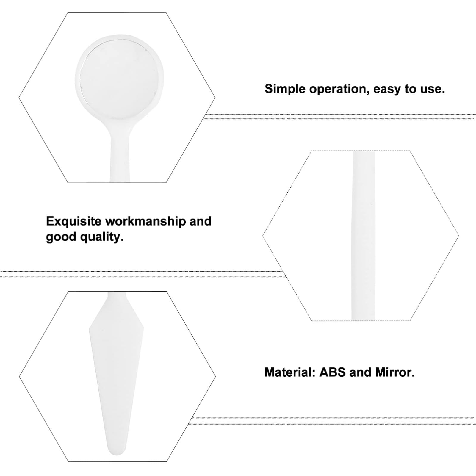 200 pièces miroir dentaire jetable examen bouche miroirs Oral dentaire miroir Anti-buée bouche miroir