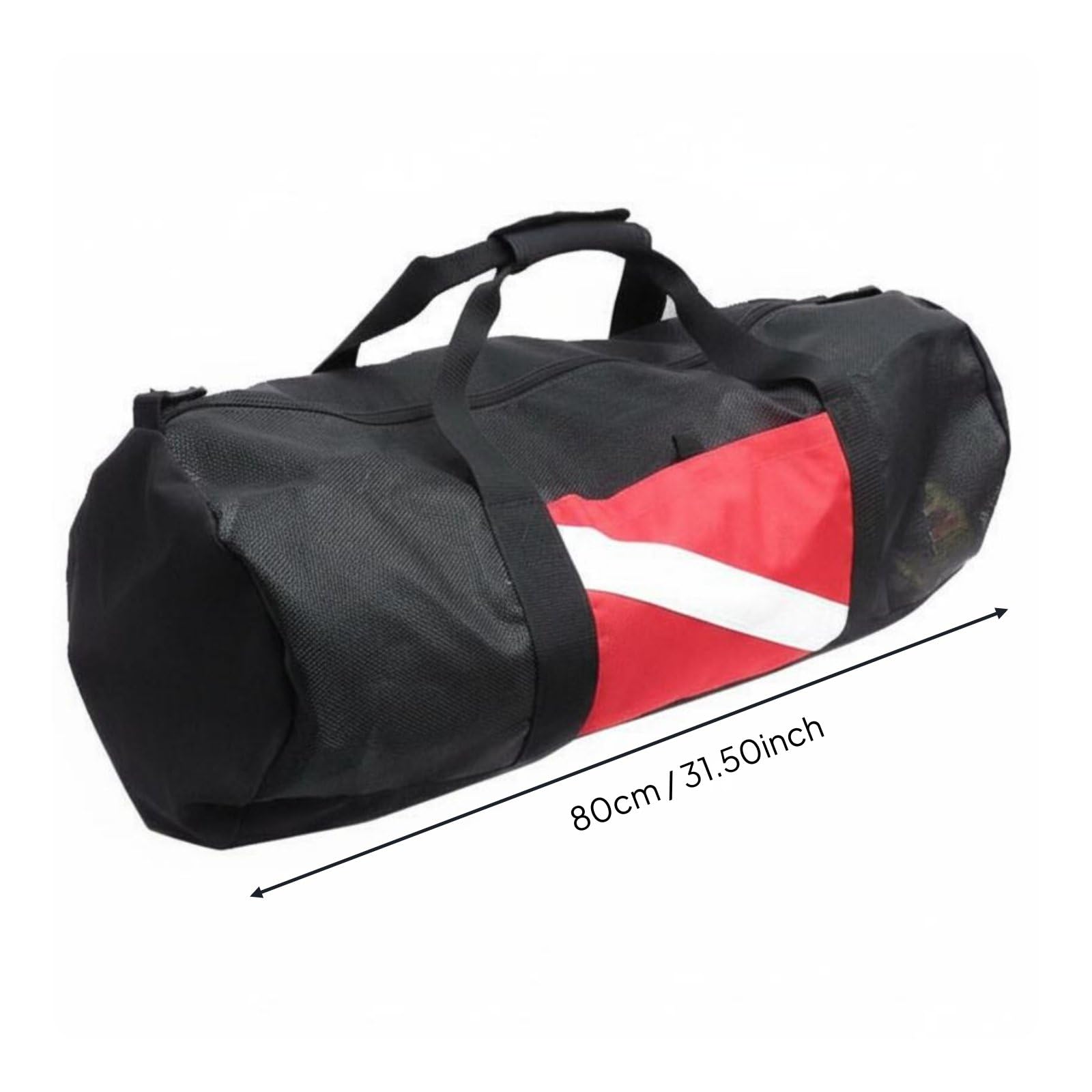 Borsa Rete Immersione Borsa Subacquea Sacca Attrezzatura Borsone Pvc Mesh 1050d Ventilata Capacità Pieghevole con Maniglie Rinforzate E Tracolla Adatta per Subacquea Campeggio Barca, Rosso