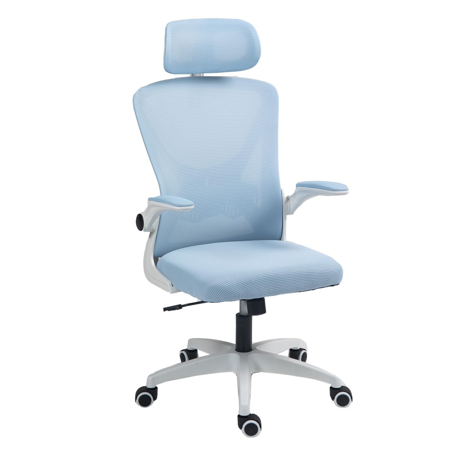 Panana Mesh Back Office Chair High Back Computer Desk Chair Flip-up Armrest Ergonomic Executive Chair (Blue)