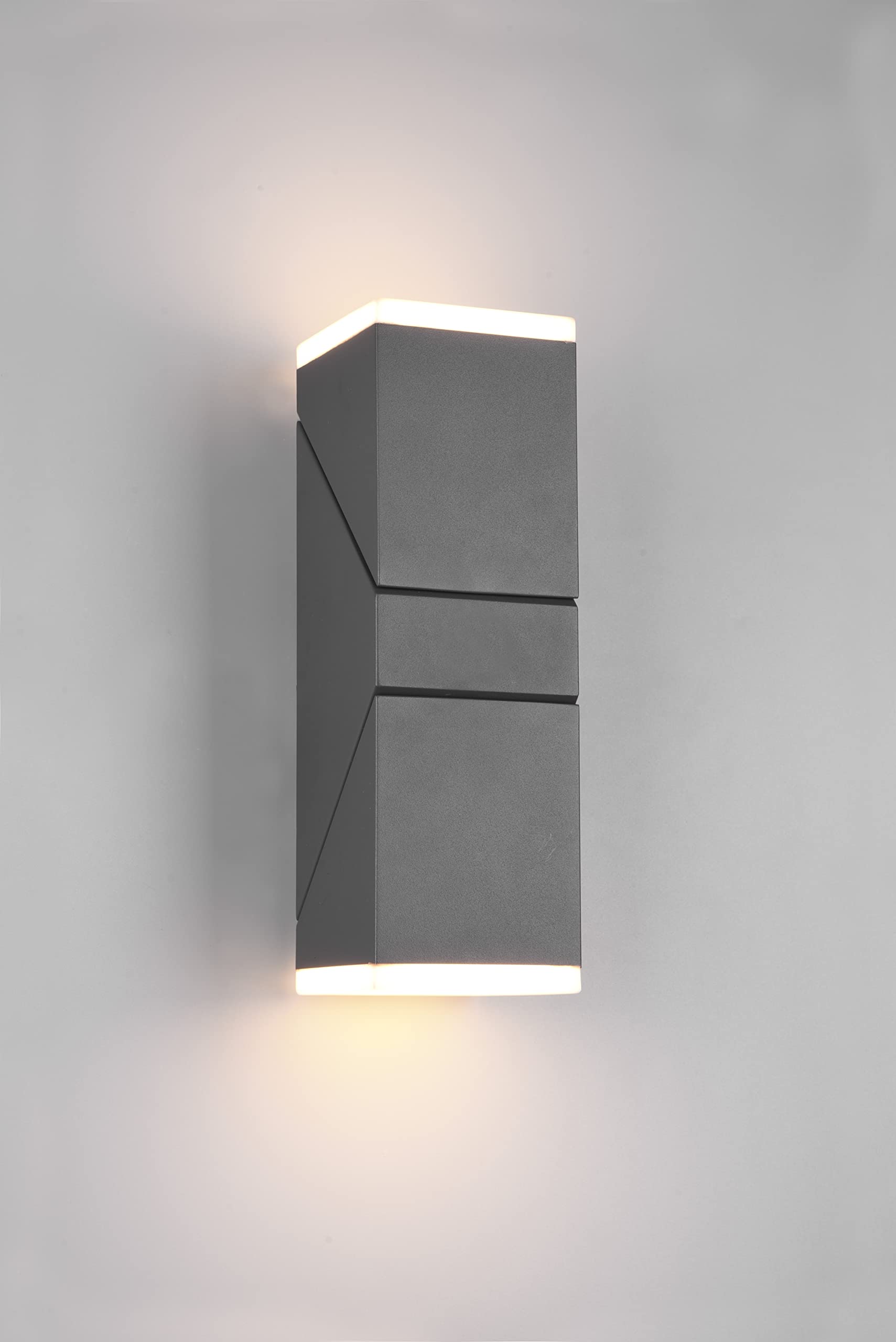 Trio Leuchten LED Außen Wandleuchte Avon 270660242, Aluminium Druckguss Anthrazit, Acryl, inkl. 2x 7 Watt LED, Orientierungslicht |