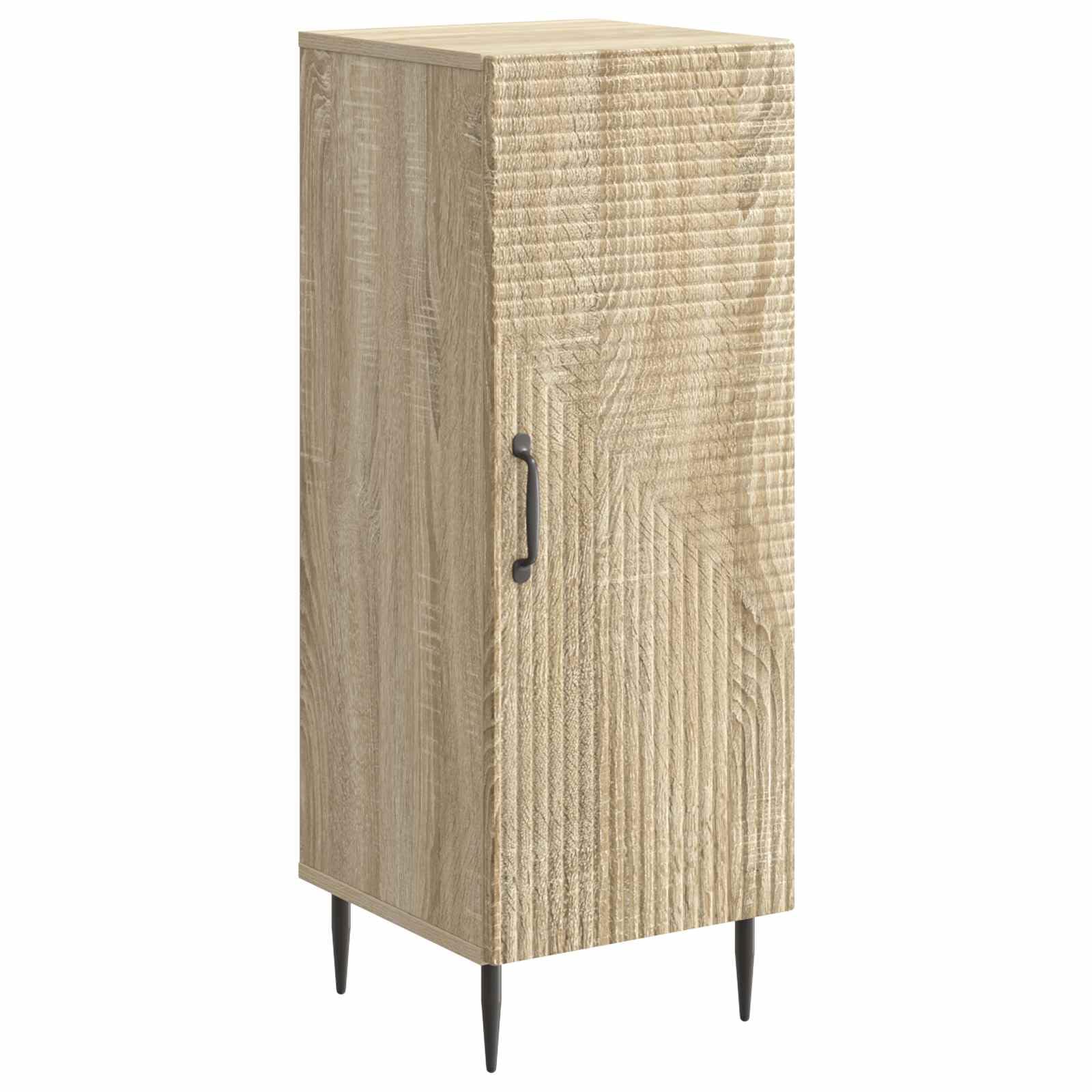 Cómoda de material de madera Sonoma con puerta abatible para almacenamiento vertical