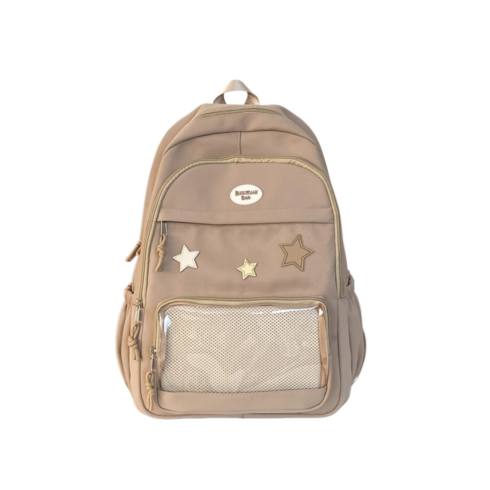 Mochila escolar Zaino Trasparente Kawaii Star, Borsa Scolastica di Grande capacità Preppy Studentesco Casual per Ragazze Uscita Giornaliera
