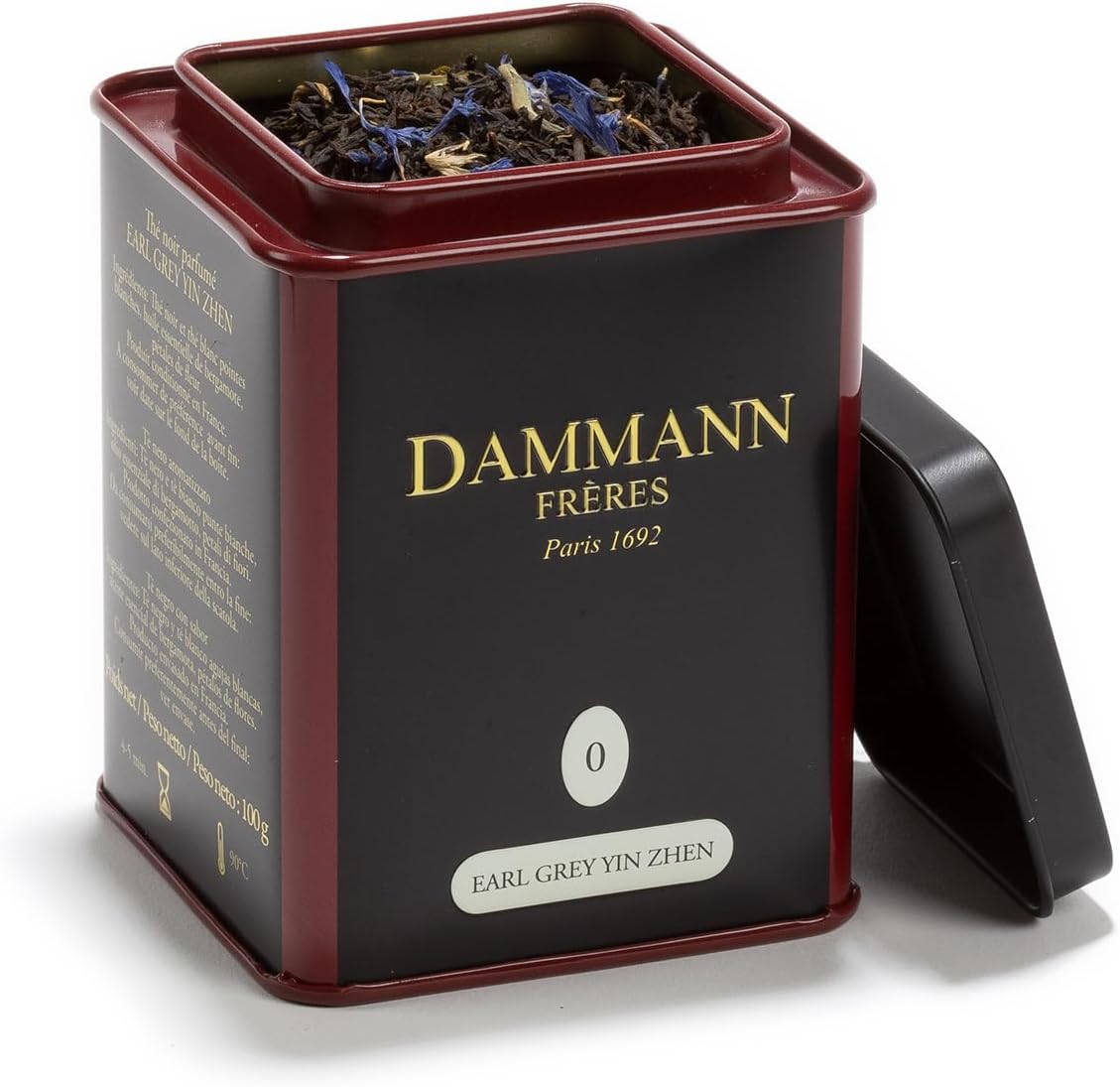 Dammann Freres Loose Leaf Earl Grey Premium Gourmet Black French Tea Bergamot Citrus Flavors 3.52 Ounce Tin