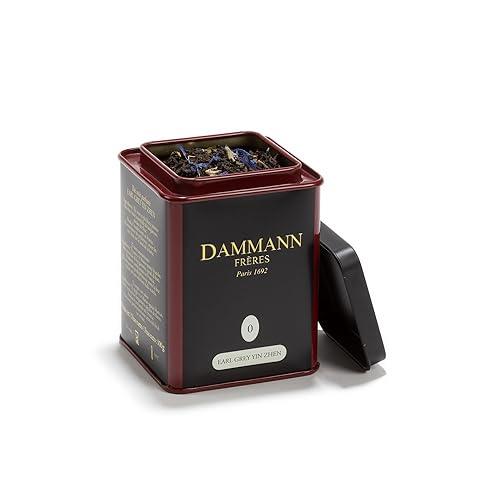 Dammann Freres Loose Leaf Earl Grey Premium Gourmet Té francés negro bergamota sabores cítricos de 3.52 onzas