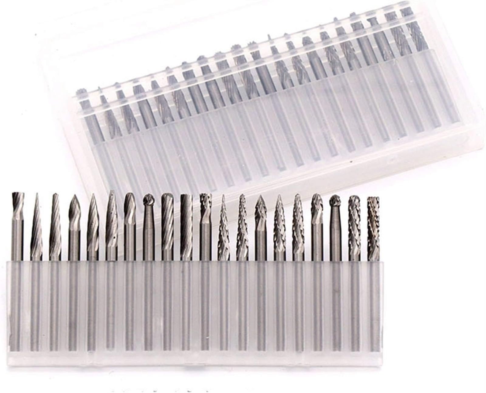 Lima de escofina de Metal, Juego de limas de Aguja, Lima rotativa de Acero de carburo, Mango de 3 mm, Lima Resistente con Cabezal de molienda metálico y no metálico (Size : 10pcs 1 10)