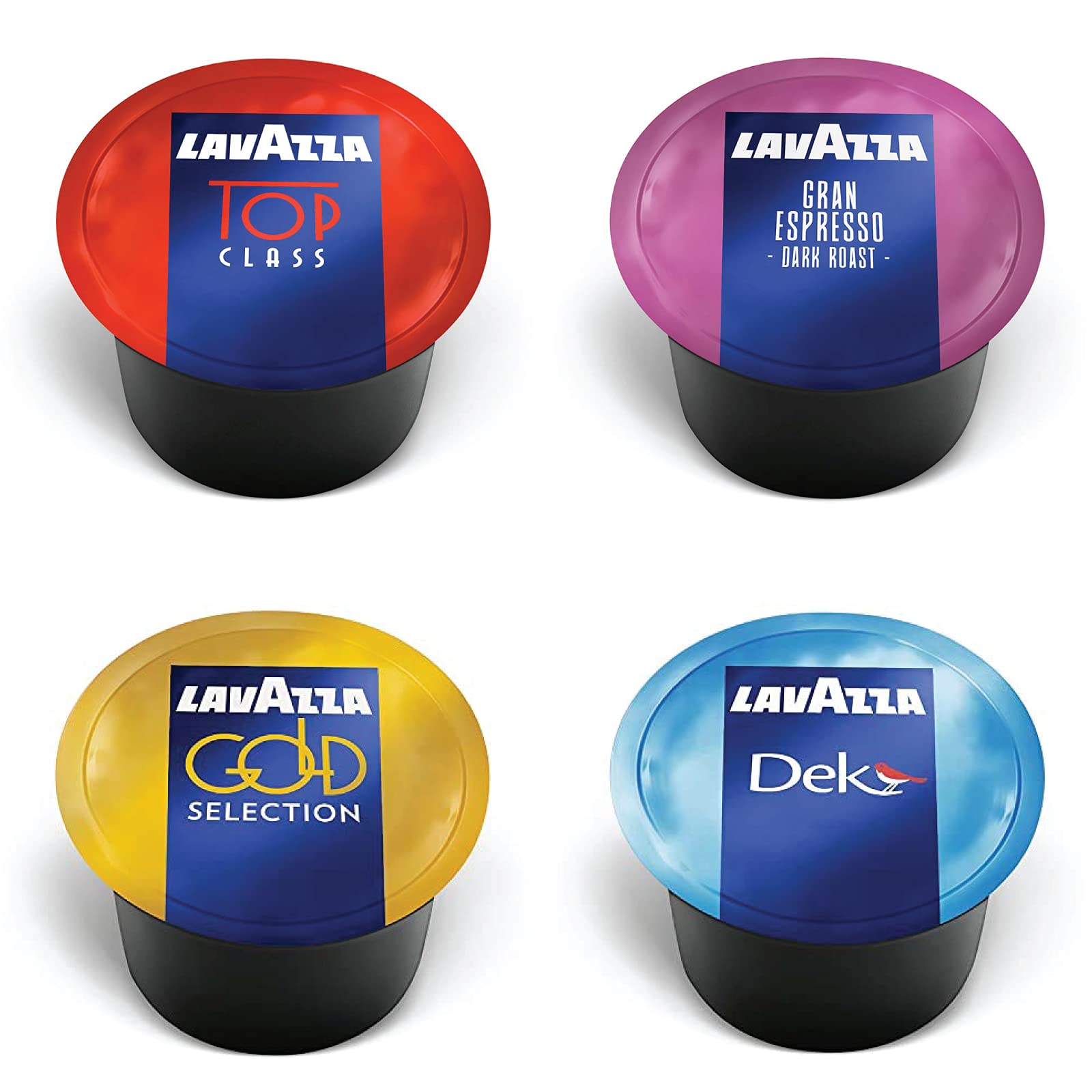Buy Lavazza Blue s Coffee Pods, Best Value Variety Pack Top Class, Gold Collection, Decaf Dek