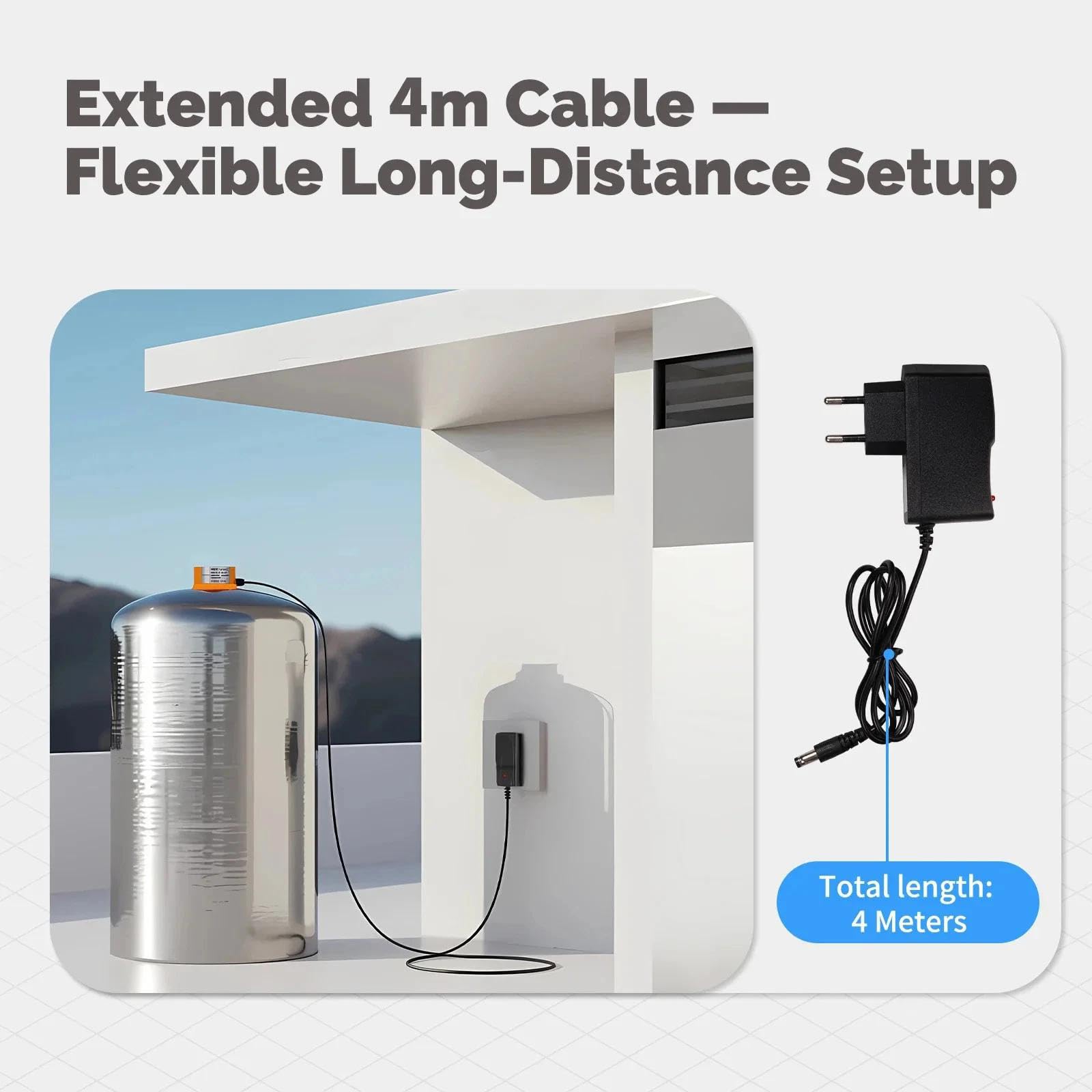 Sensor Inteligente De Nivel De Agua, Monitor De Tanque De Agua/aceite Con Indicador De Alarma Automático, Transductor De Medidor Para Control Remoto Mediante La Aplicación Móvil Tuya Smart Life, WiFi