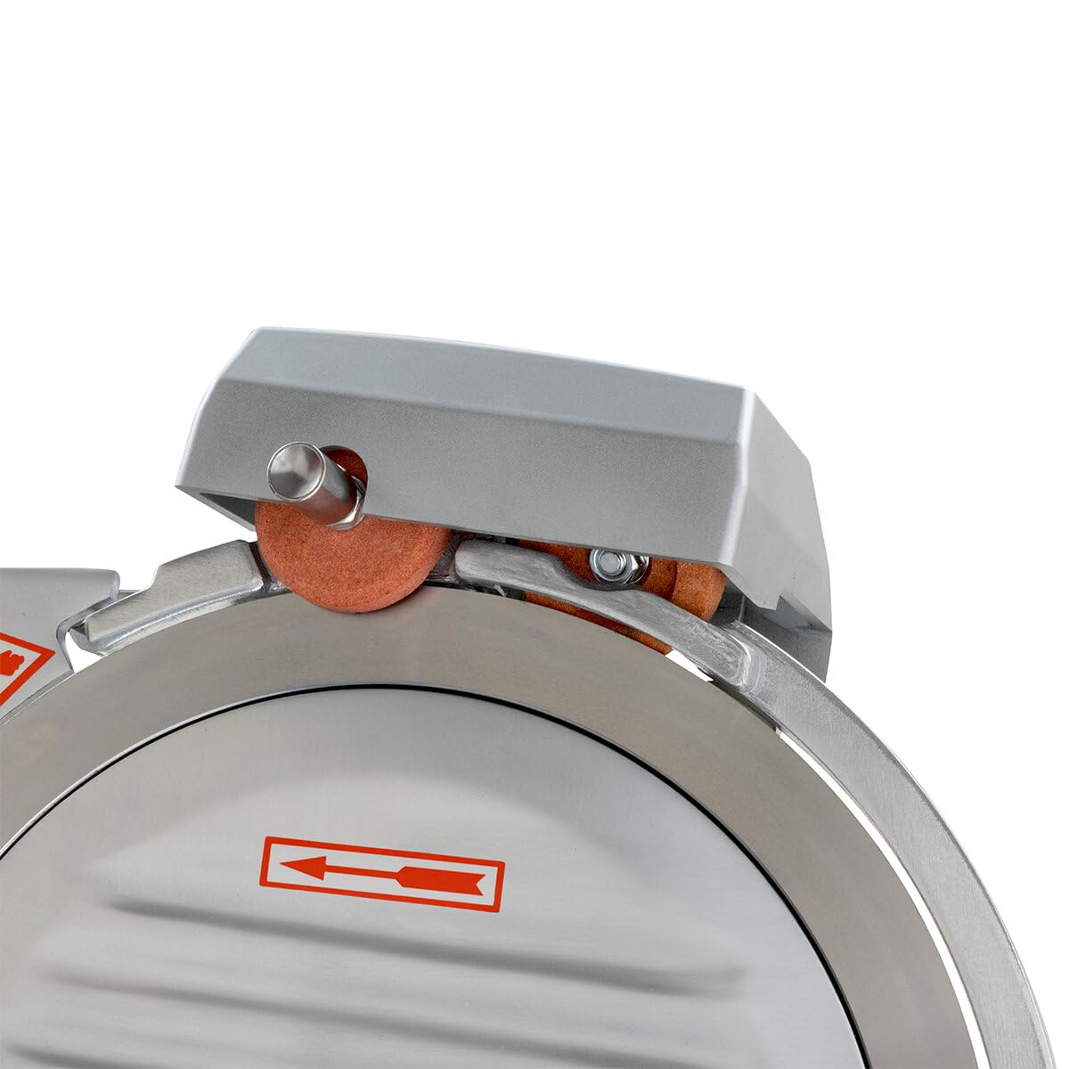 GastroHero Aufschnittmaschine 250 mm, einstellbar, Aluminium ASM250 | Wurstschneidemaschine, einstellbare Schnittstärke 0,2-12 mm, Schnittlänge 210 mm, Schrägschneider