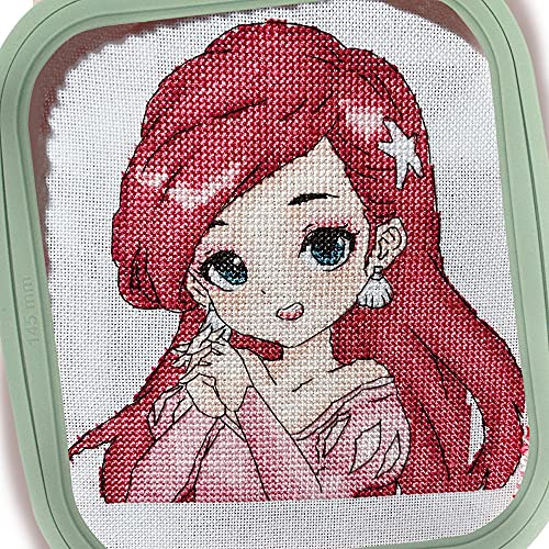 Image of 5 Pieces 5 Sizes Square Embroidery Hoops, Cross Stitch Hoop and ABS Plastic Embroidery Hoops for Embroidery,Cross Stitch and DIY Craft Sewing,Including 16pcs Gold Eye Sewing Needles