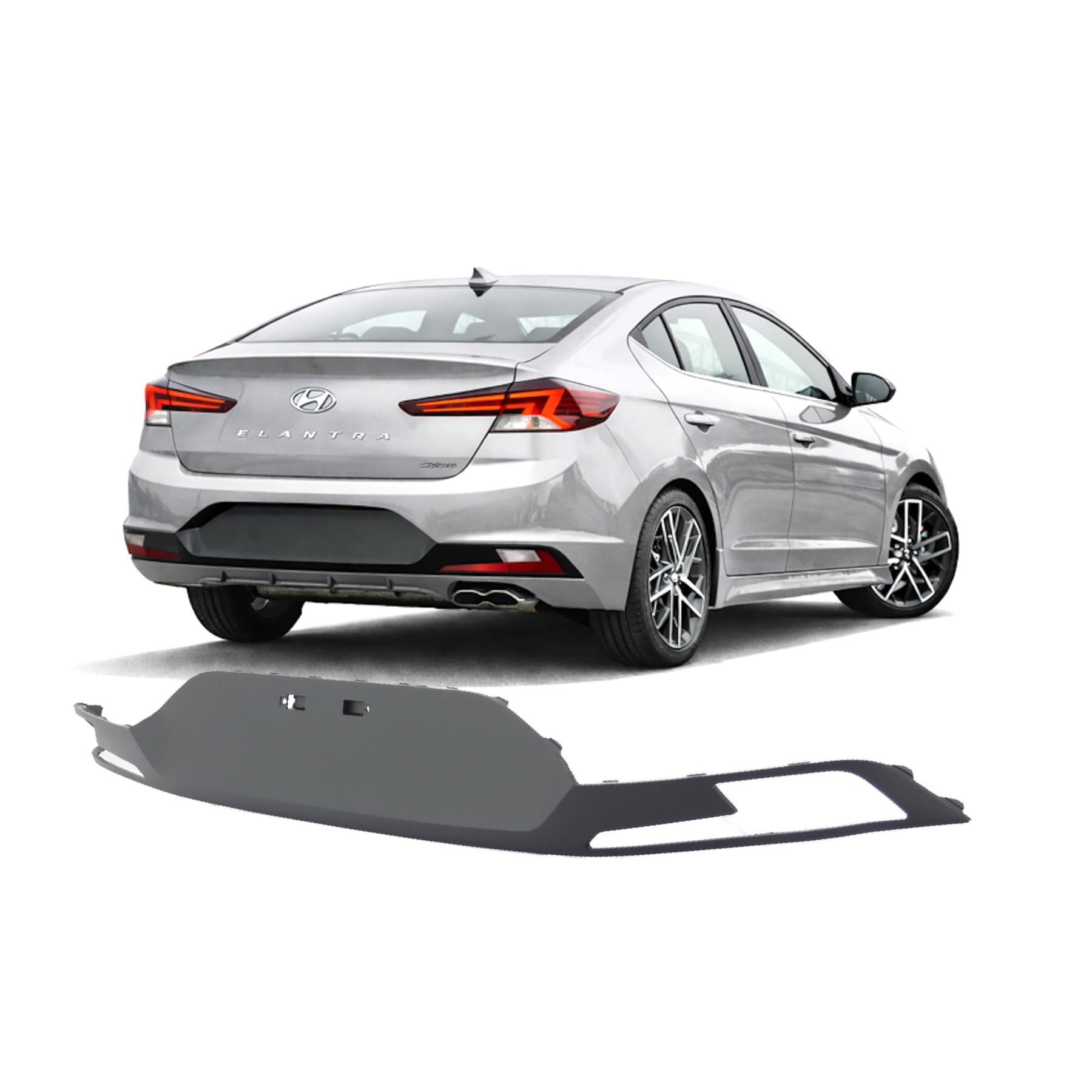 FitParts Compatible with Hyundai Elantra 2019–2020 Rear Lower Bumper Cover