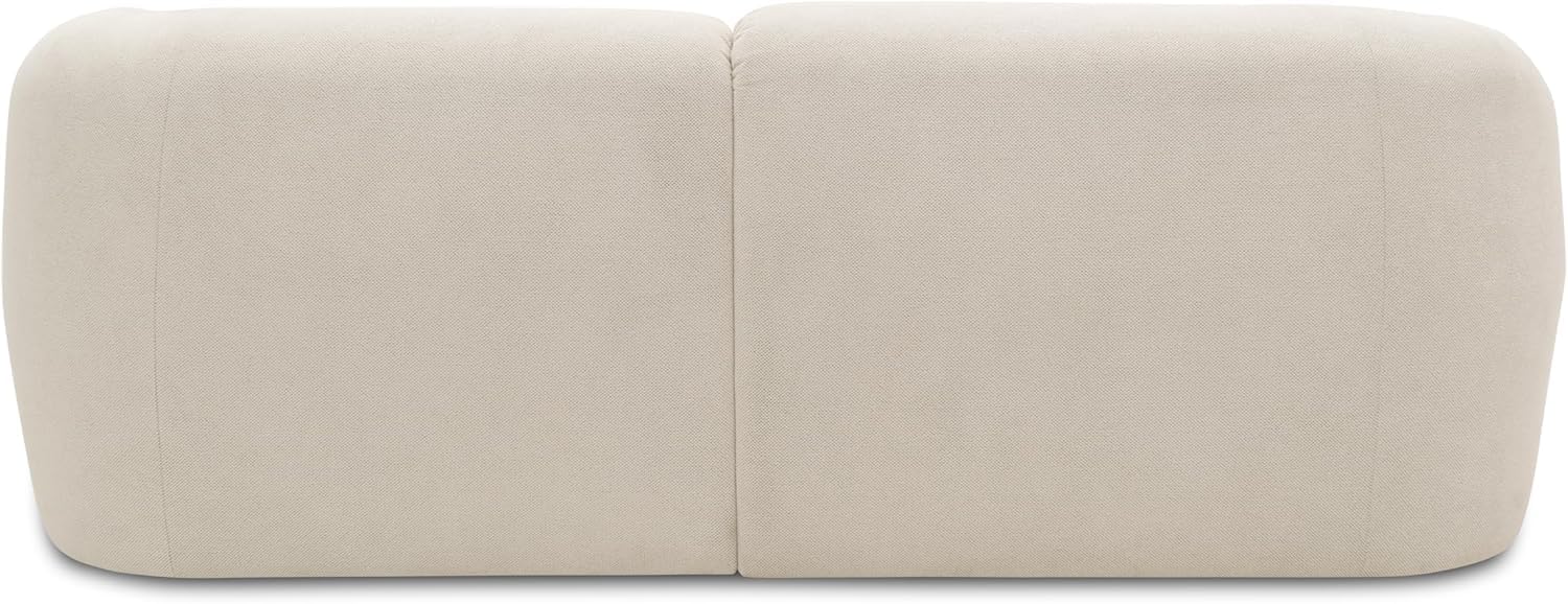 DOMO. collection Ecksofa Ansina, Taschenfederkern, Creme | Longchair rechts mit Taschenfederkern, komfortable Polsterecke in L-Form, 216 x 196 x 76 cm (BxTxH)
