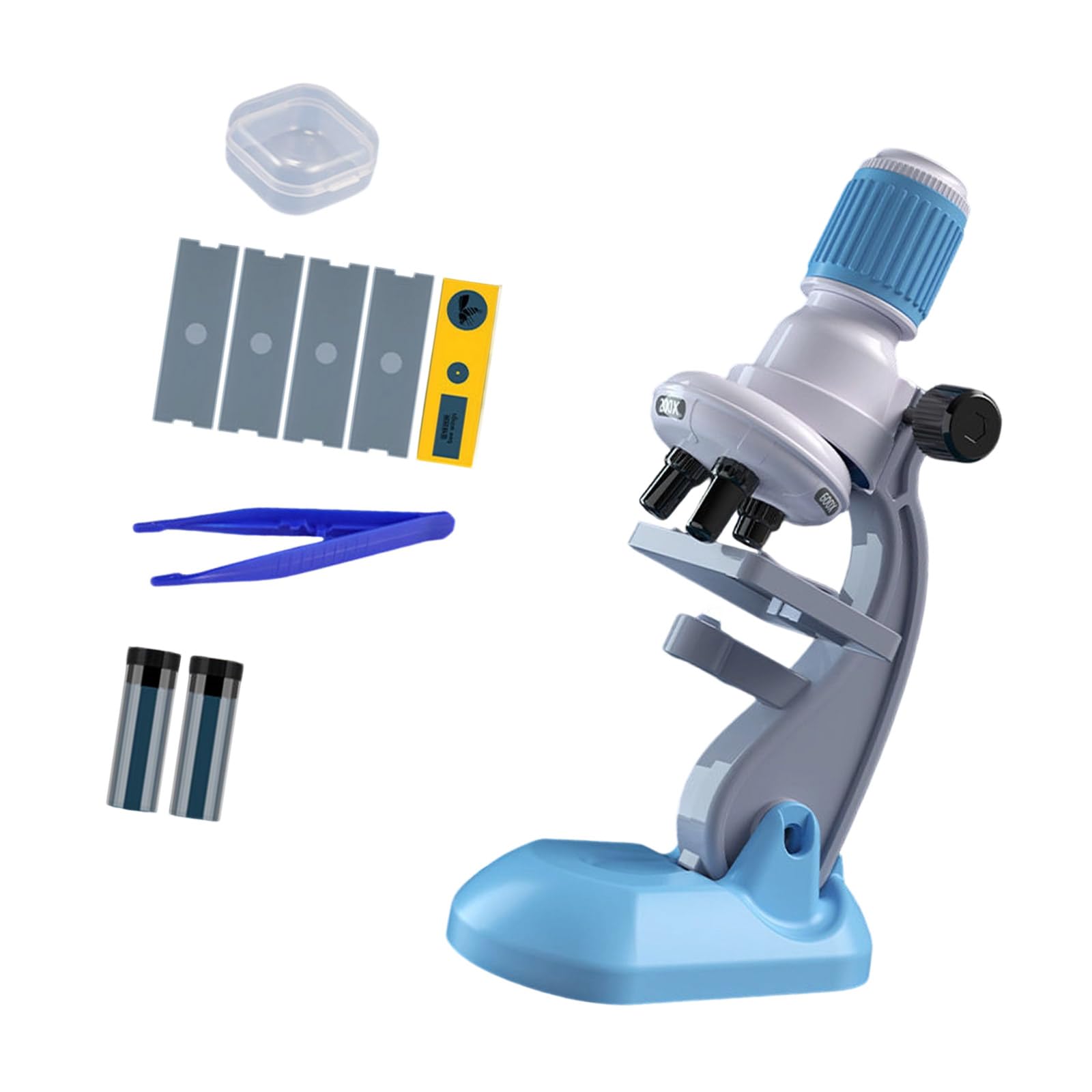 Interactive Kids Educational Science Toy 1200X Magnification Microscope Safe Design for Home School Exploration Beginner Microscope for Kids
