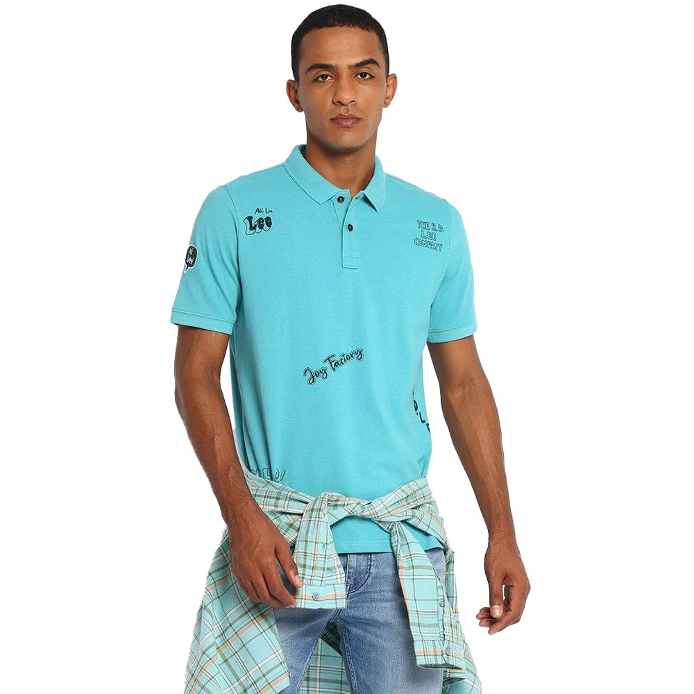 Lee Men's Solid Regular Fit Tshirts