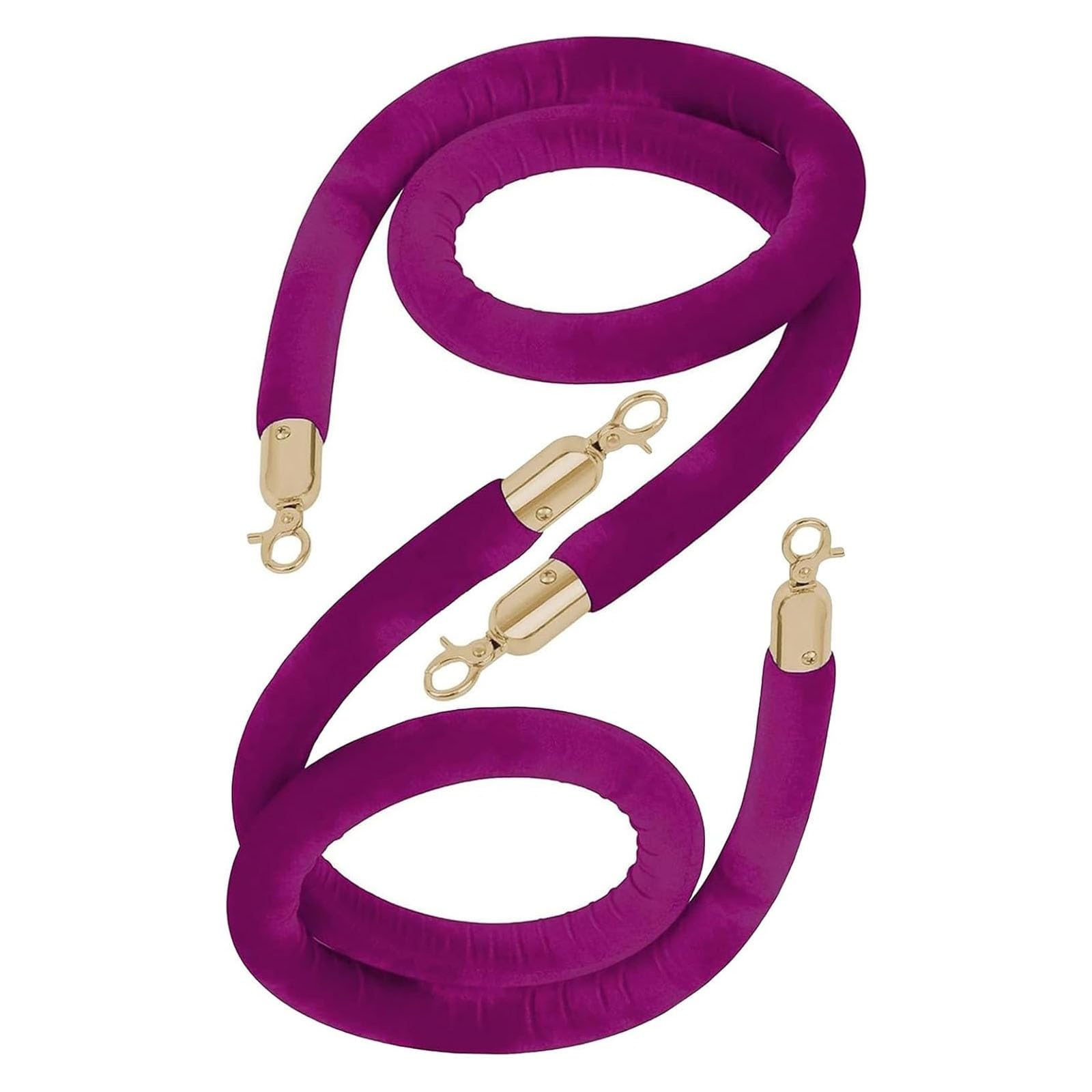Ghkryd Pink B Barrier Rope, Velvet Crowd Control Rope With Clasps, For Queue Divider(,10Ft/305Cm)