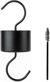 WOSIBO 1 Pack Big Insect Ant Moat Guard for Hummingbird Feeders, Extra Large Metal Hummingbird Feeders Accessory Hooks 1 Pack with 1 Clean Brushes Black Measured 5.9 inches x 2.5 inches Black