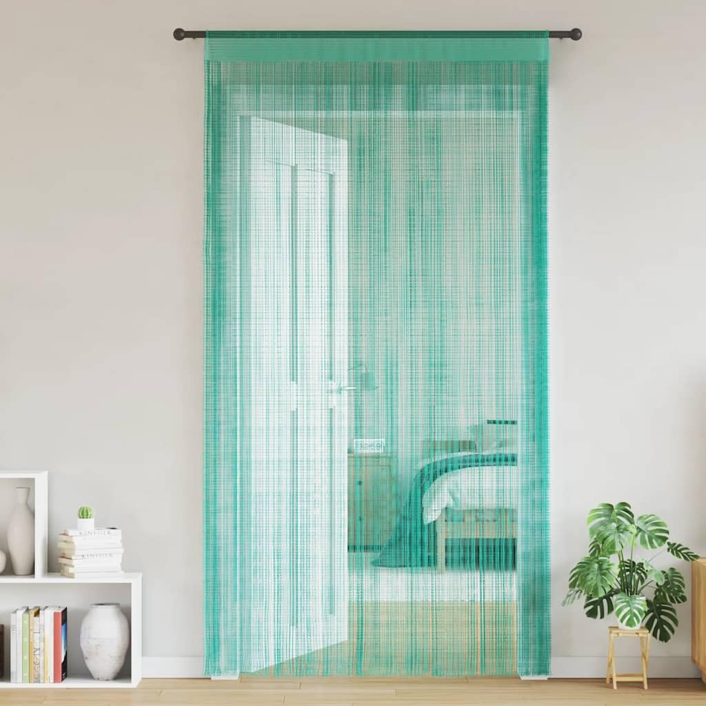 SYDE 2 szt. turkusowe zasłony w paski 140 x 250 cm
