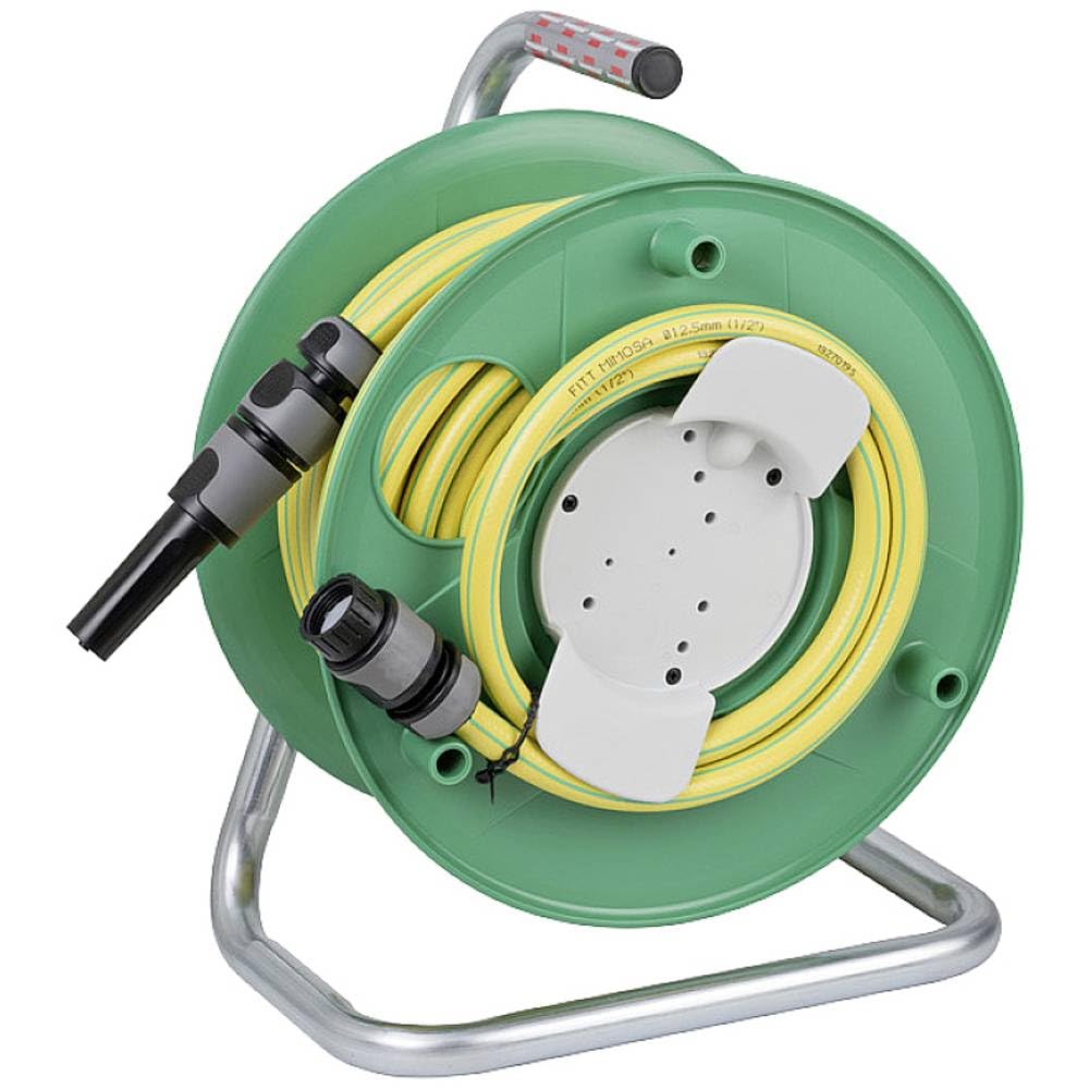 Hose Reel with 20m Water Hose (Spraying Nozzle, waterstop, top Connector), Portable Water Hose Reel for Outdoors, Hose Colour: Green