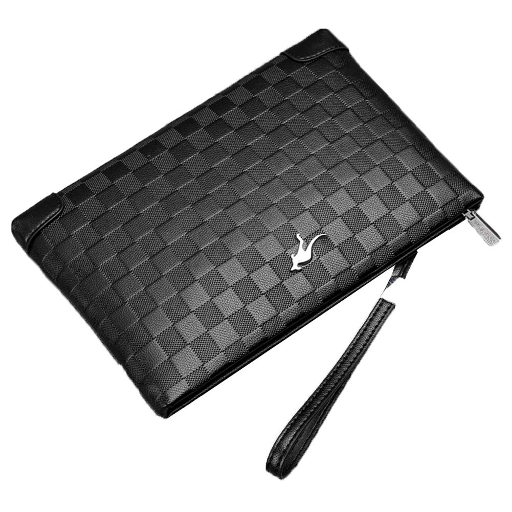 Pochette Uomo Aideal In Pelle PU - Borsello Con Zip, Design Compatto, Ideale Per Ufficio E Casual - Foto 5
