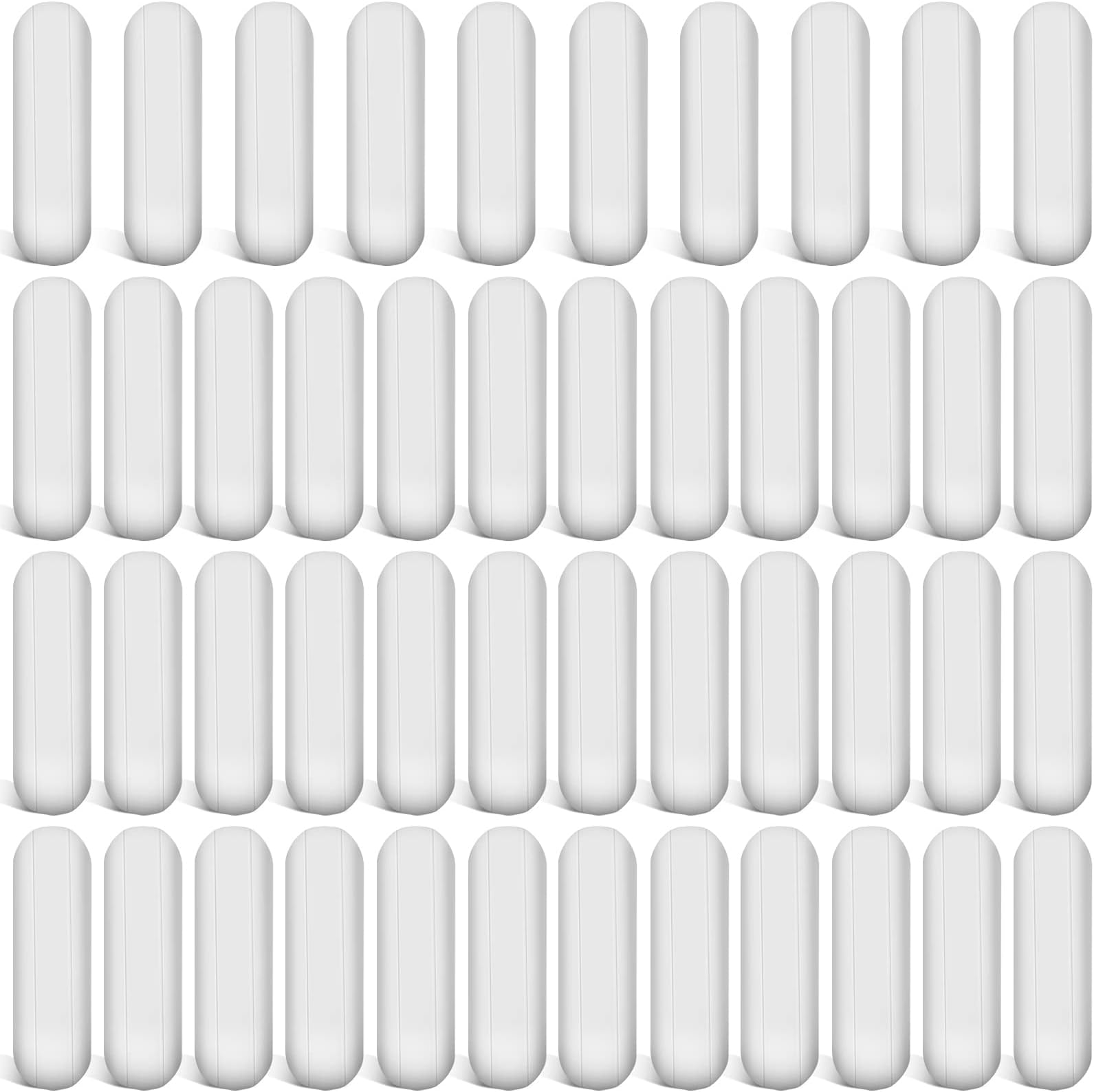 46 Pieces PTFE Magnetic Mixer Stirrer Bar, White Color Stainless Steel Laboratory PTFE Stir Plate Bar, Mixing Plate Magnet Stick (35 Mm/ 1.38 Inch)