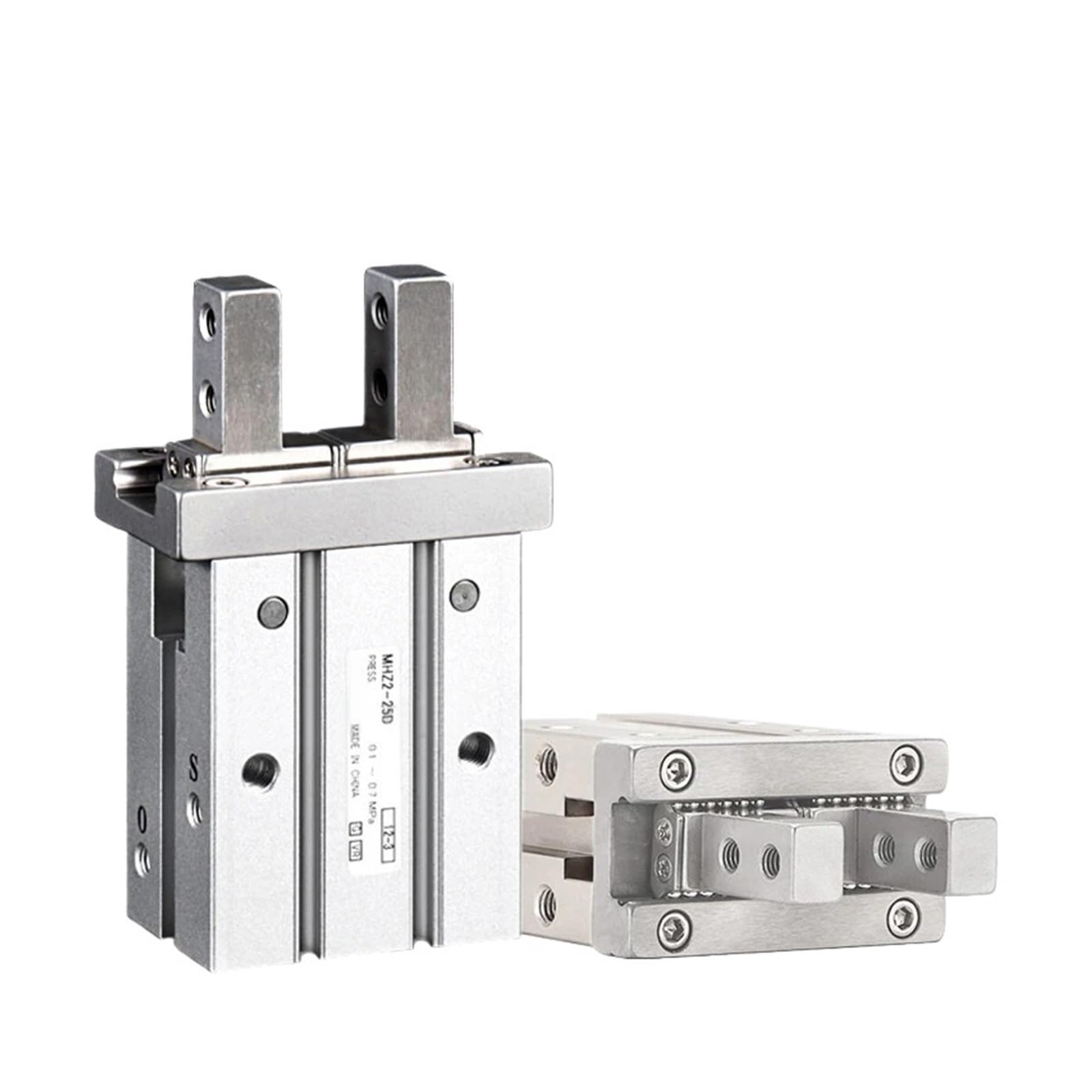 Pinza neumática de tipo paralelo serie MHZL2 / tipo de larga, 2 dedos, diámetro interior 10/16/20/25 mm, abierta/cerrada 8/12/18/22 mm(MHZL2-C,Bore 25mm)