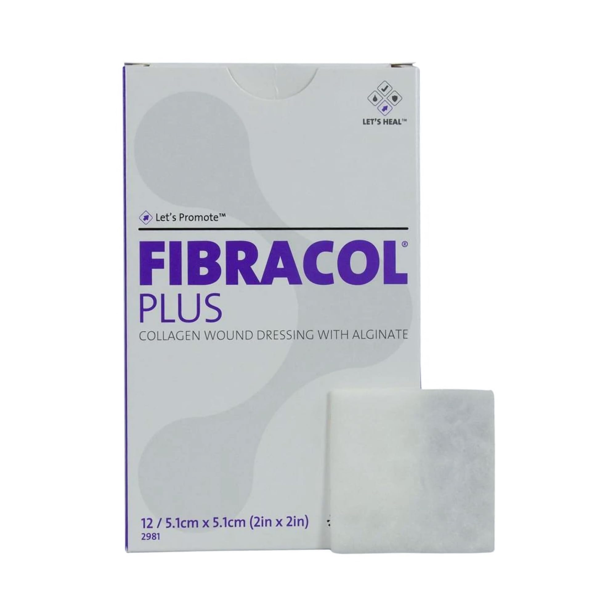 Wound Dressing 2 X 2 12/Bx by Fibracol Plus