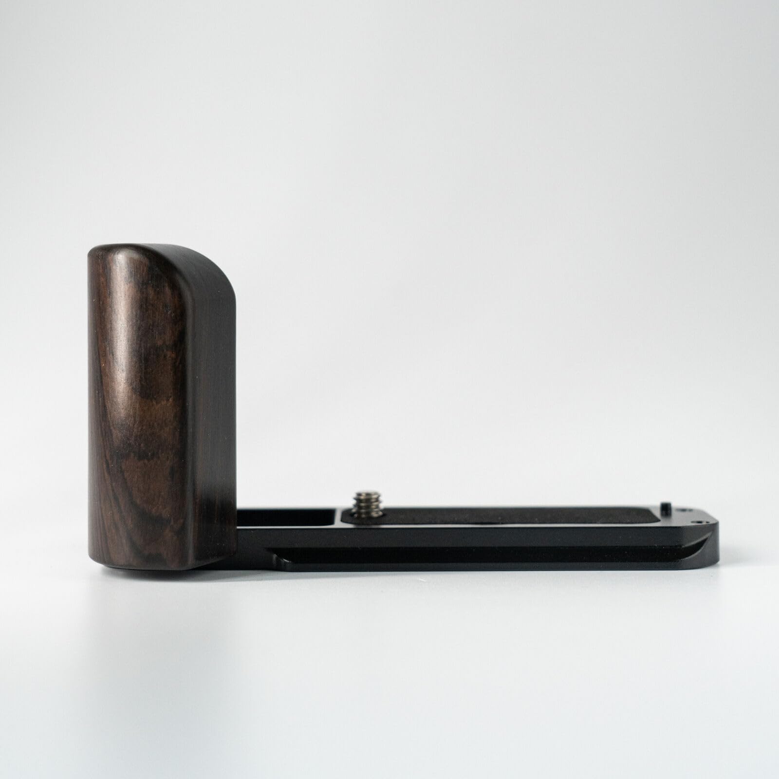 Hebanowy orzech pustynny drewno żelazne drewniany uchwyt do aparatu XT30II XT30 2 aparat z osłoną płyty podstawowej ze stopu aluminium (afrykańskie czarne drewno, czarna podstawa)