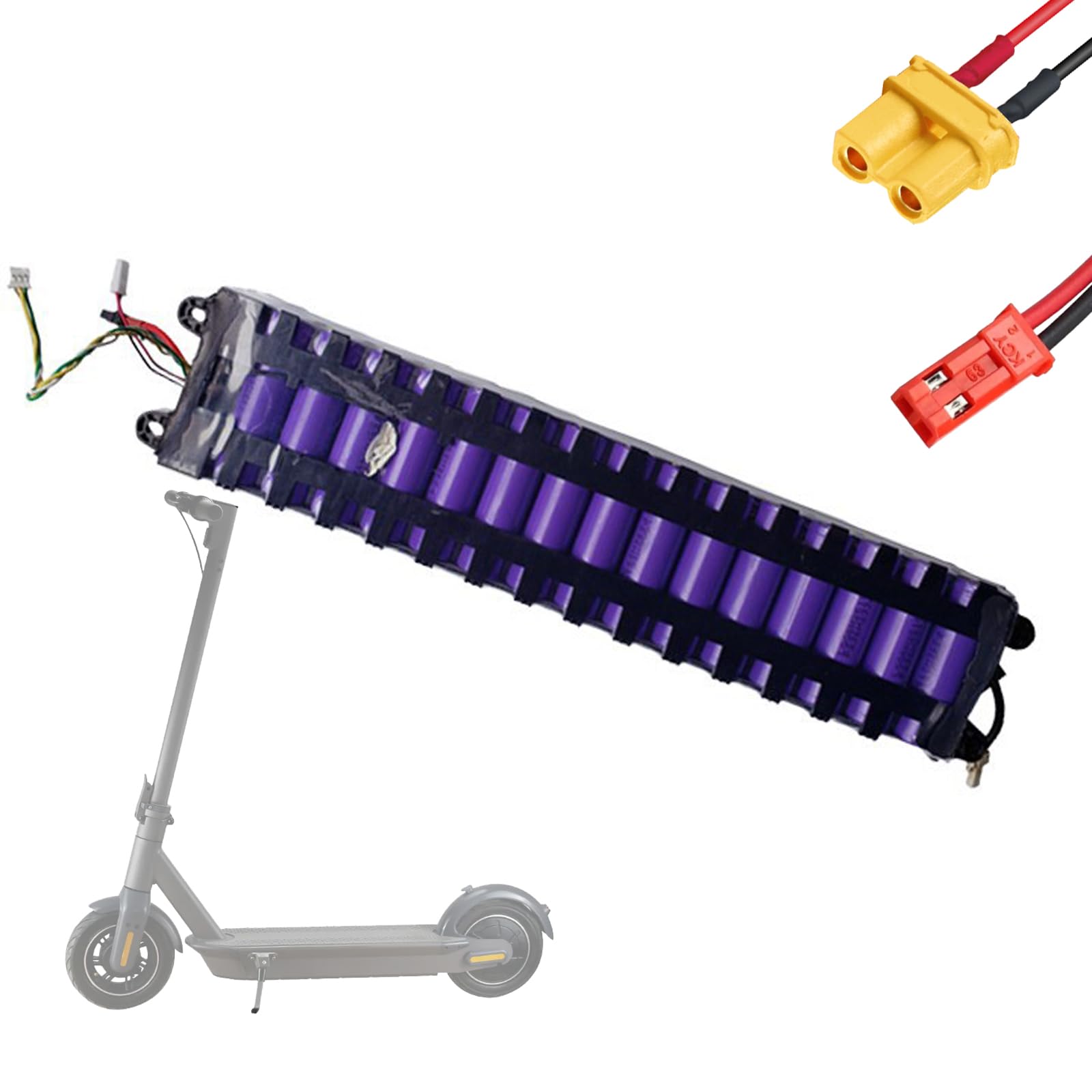 36 Volts Lithium Battery M365 Scooter Battery Pack 36V 6600mAh 7800mAh 9000mAh 10500mAh Li-ion Battery for M365 Electric Scooter Replacement Accessory with APP