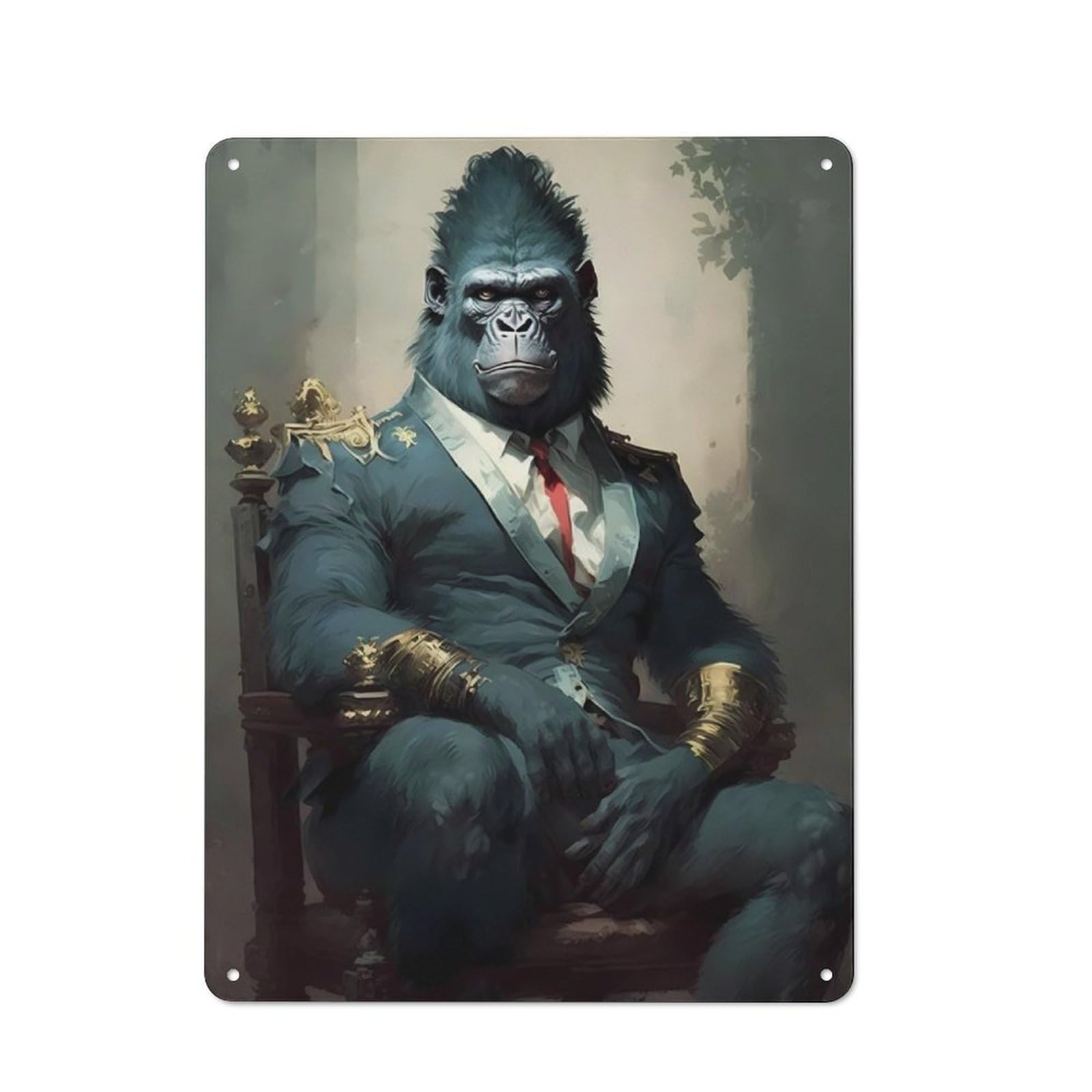 Metal Sign 40x30cm with Gorilla Enchantment for Pub Or Café, Vintage Decor, for Metal Sign Collectors, for Garage And Workshop Walls