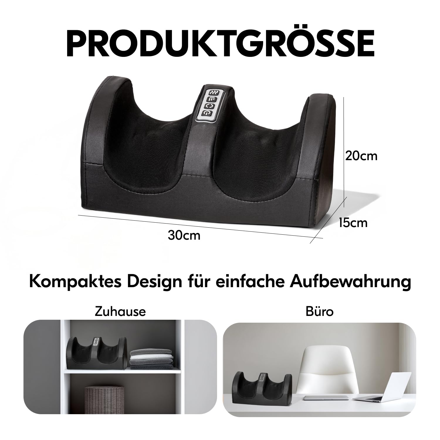 Shiatsu-Fußmassagegerät mit Heizung, Massage der Bein- und Fußmuskulatur, Fußmassagegerät mit Massagerollen, originelles Geschenk.