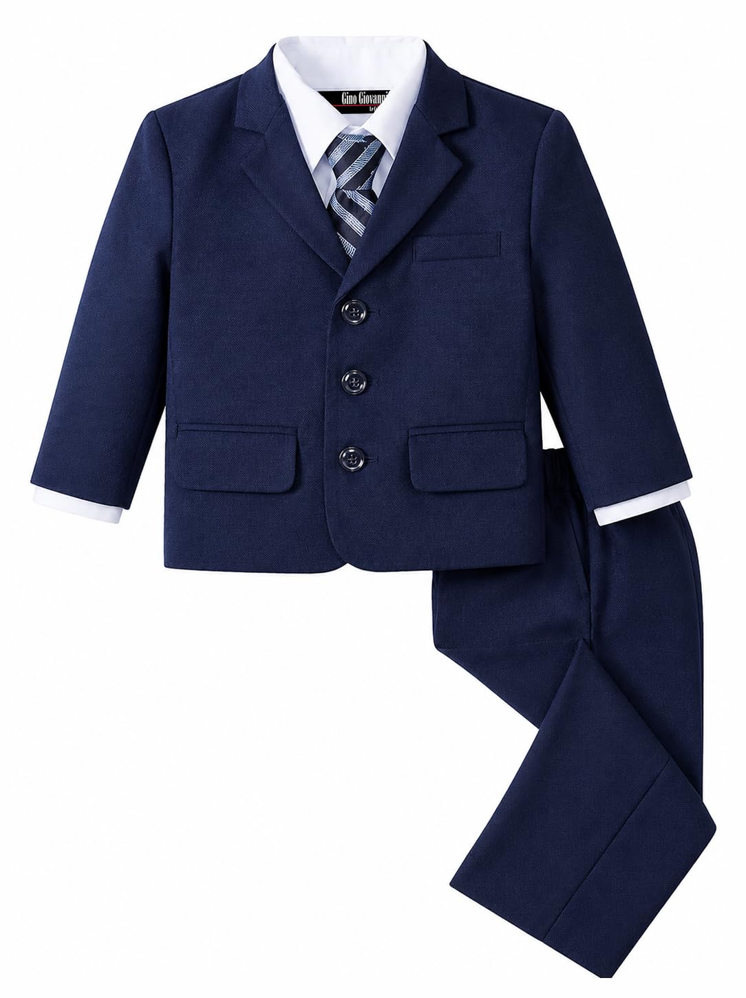 Gino Giovanni Boys Suit Set with Jacket Vest Pants Shirt Tie