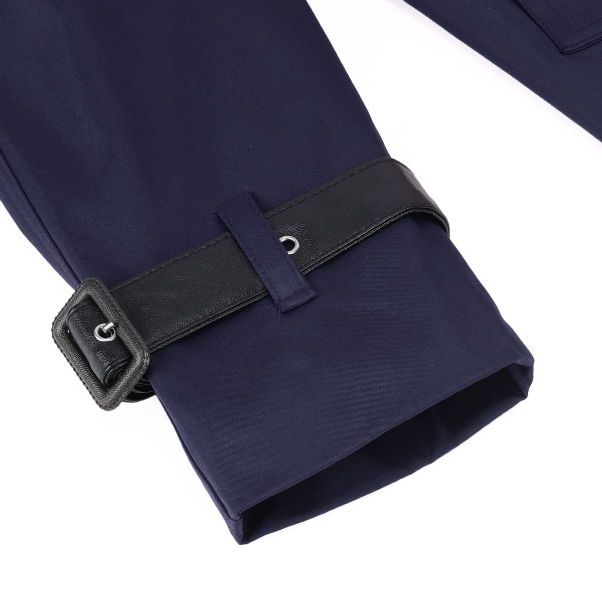 Manteau Homme Longue Trench Coat Hiver avec Ceinture Double Boutonnage Pardessus Col Revers Outwear Parka