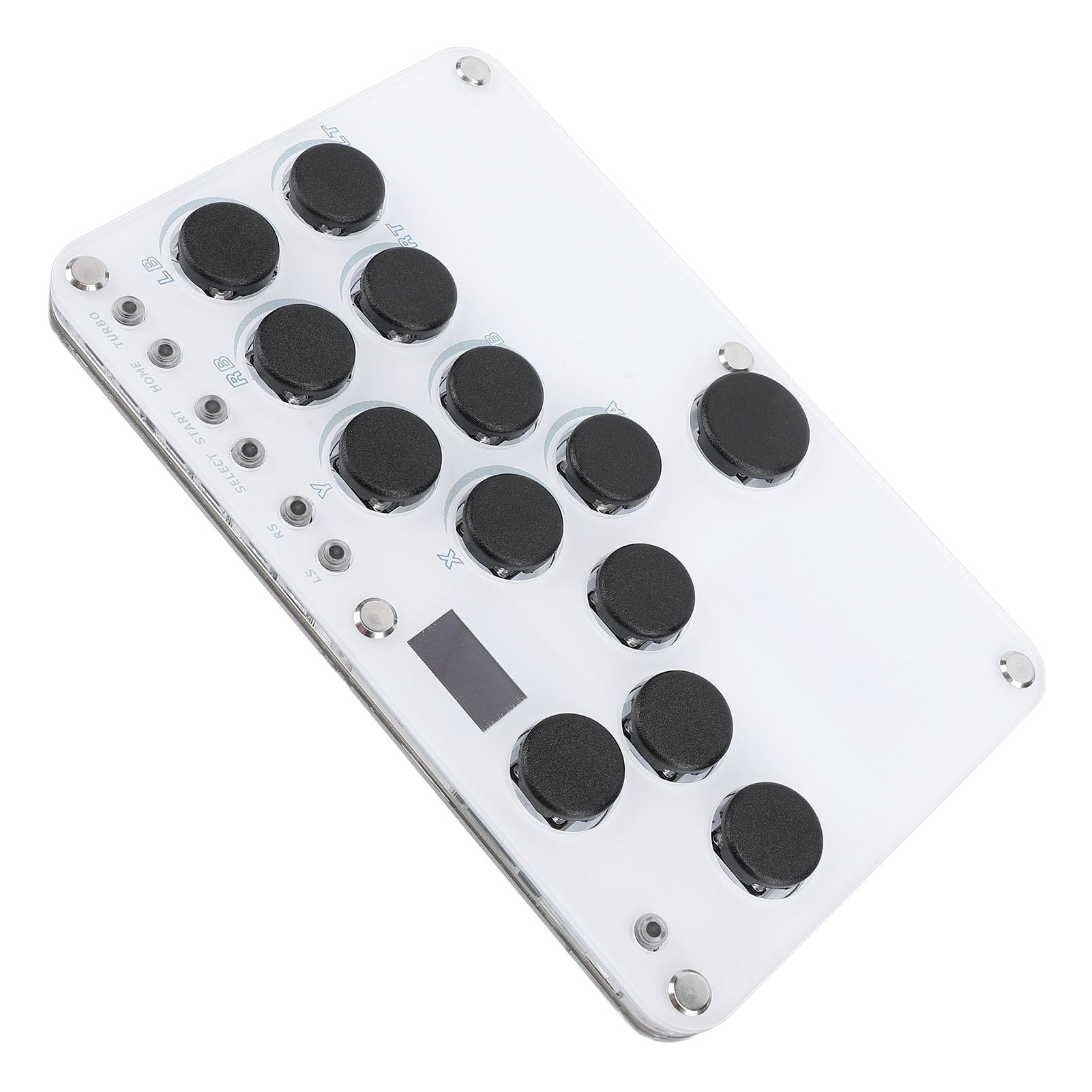 Omquot Controller da Gioco Fight con Effetti RGB per PC e Giocatori Multipiattaforma Design Portatile a 13 Tasti Satinato