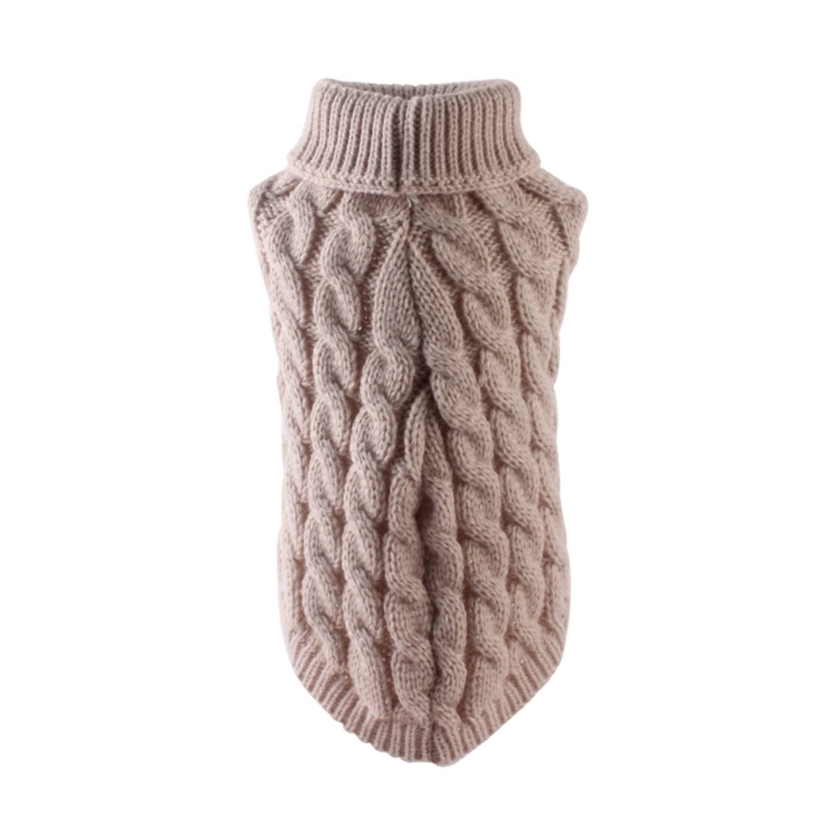 Kikbax 1 pièces Chien vêtements Chaud Pull en Tricot Chiot Tricot col roulé Pull vêtements Chien tricoté Manteau Pet Supplie (Color : 08, Size : L)