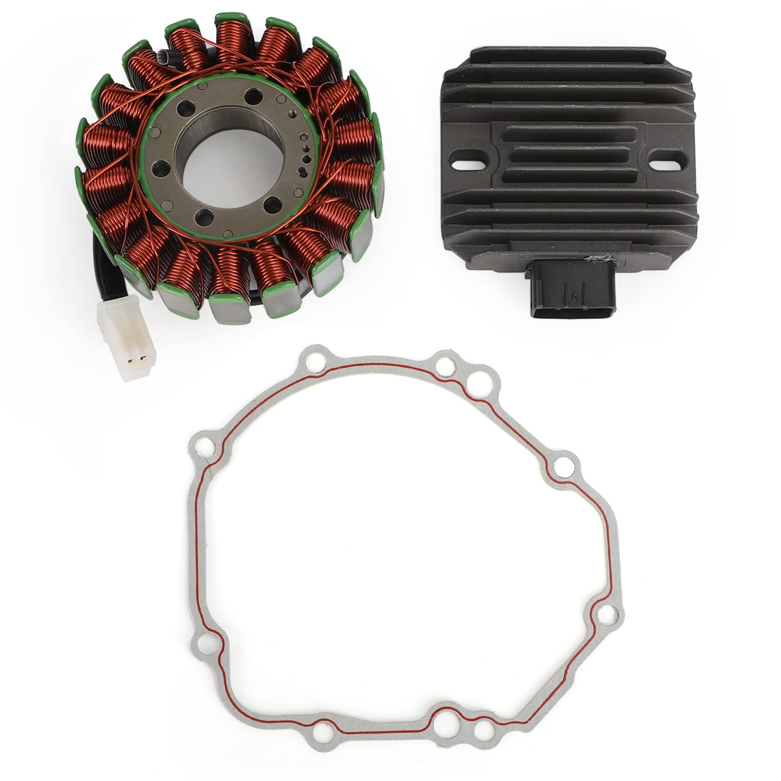 Magneto Coil Stator + Voltage Regulator + Gasket Assy Adatto per Suzuki GSR 400 600 2006-2010