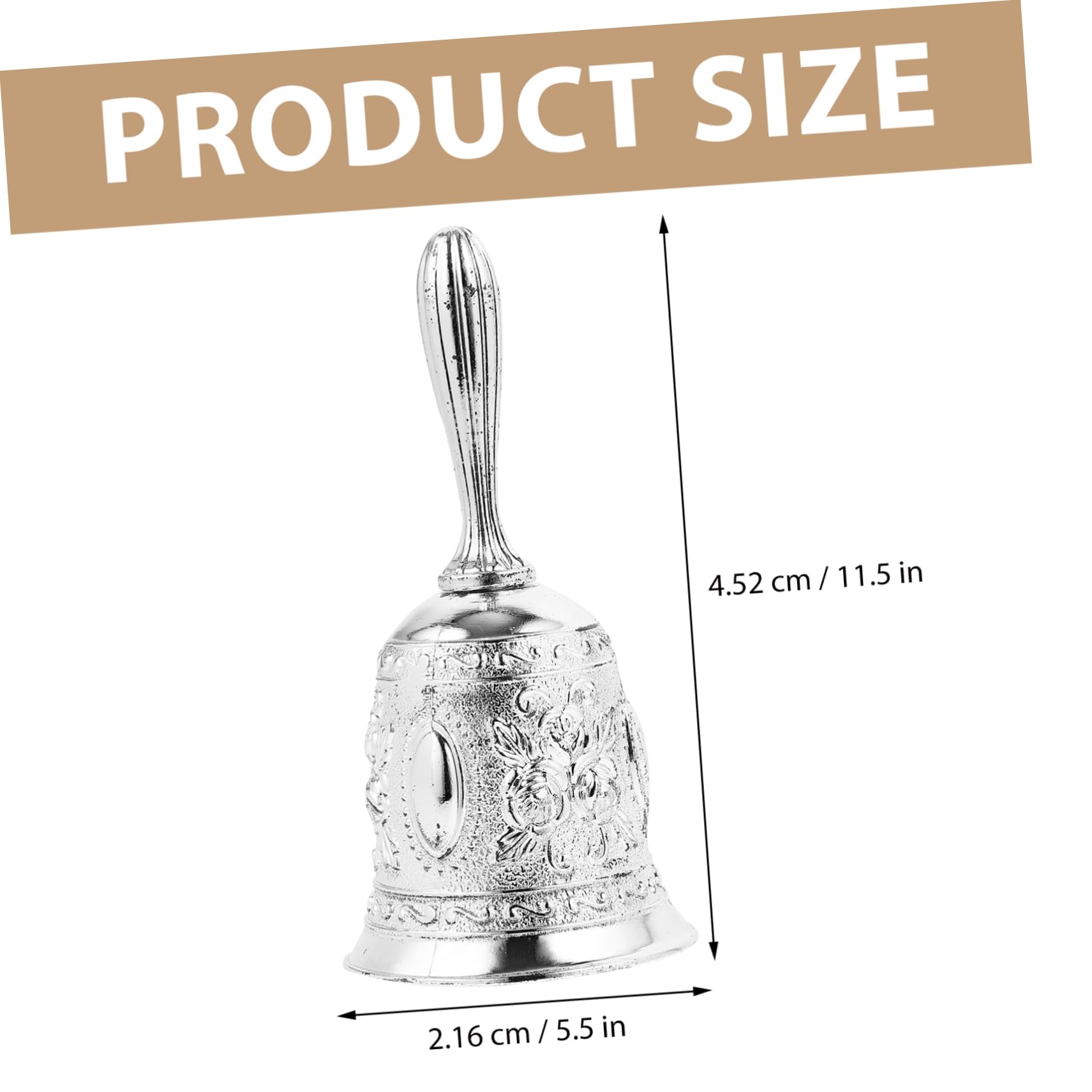 OSALADI 5 Piezas Campana de Mano de Metal Campana de Servicio para Escuela Decorativa para Múltiples
