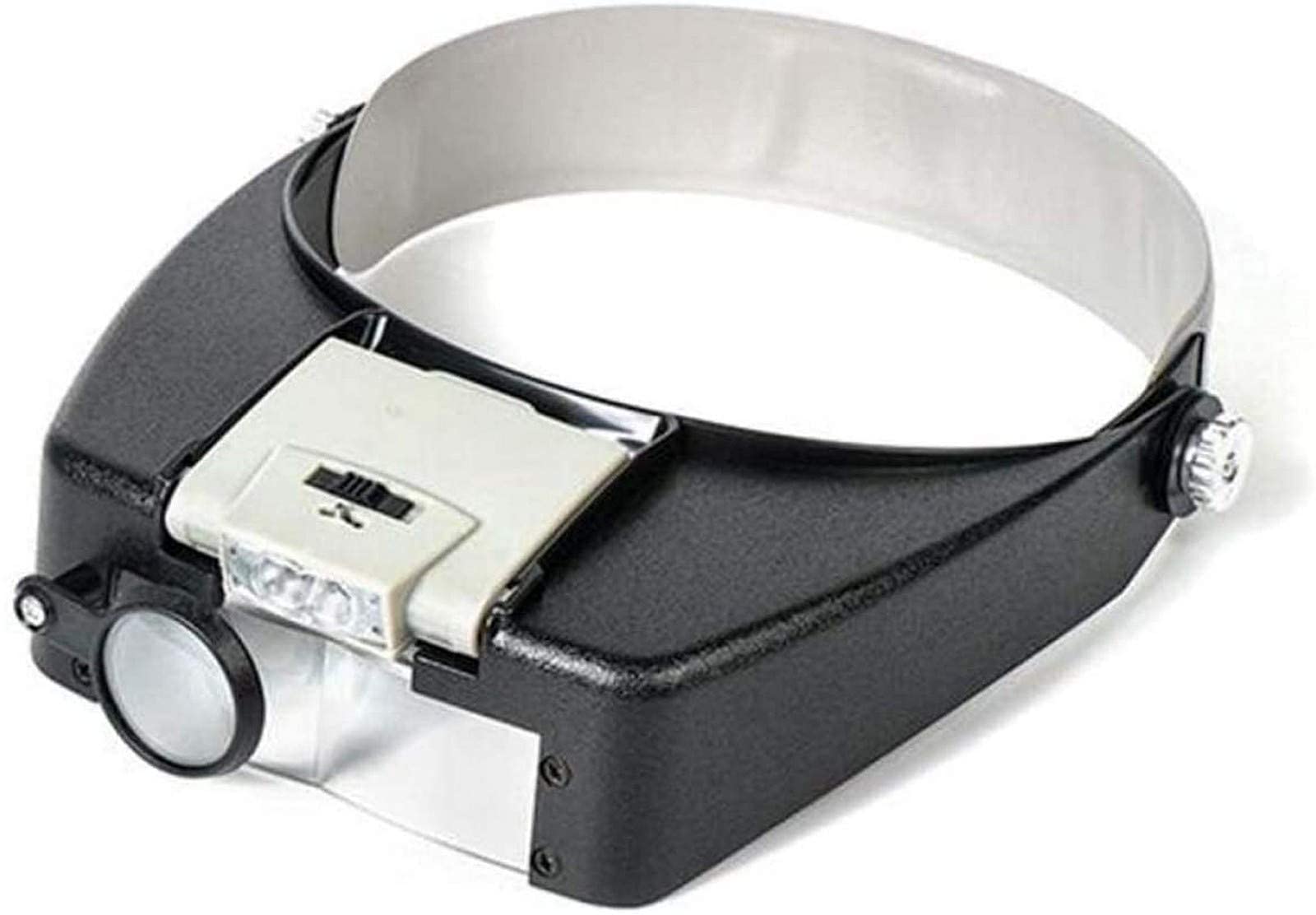 asdchZen Magnifier Light Hands Headband Illuminated Magnifier Visor For Reading,Jewelry Loupe,Watch Electonic Repair