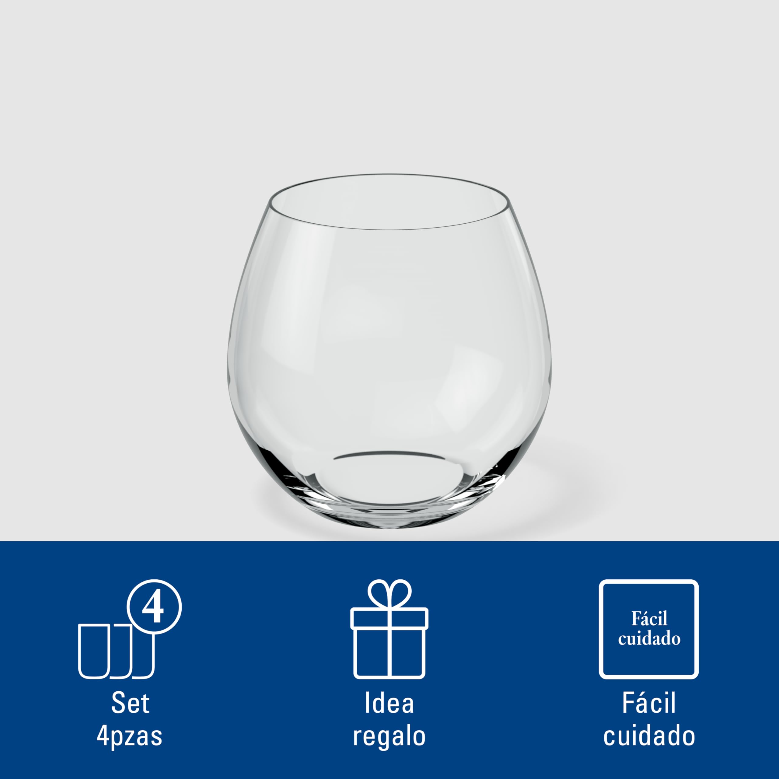 Villeroy & Boch - Entrée Vaso Set 4 Piezas Claro, Apto para Lavavajillas, Vaso de Água de Cristal, Copas de Vidrio, Vasos Vidrio, Set Vasos, Vidrio de Cristal