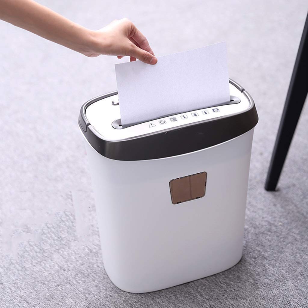 Bajo Trituradora Nivel de Ruido Heavy Duty de Alta Seguridad Micro Corte del Papel de Ministerio del Interior Shredder Retirada Cubo de la Basura