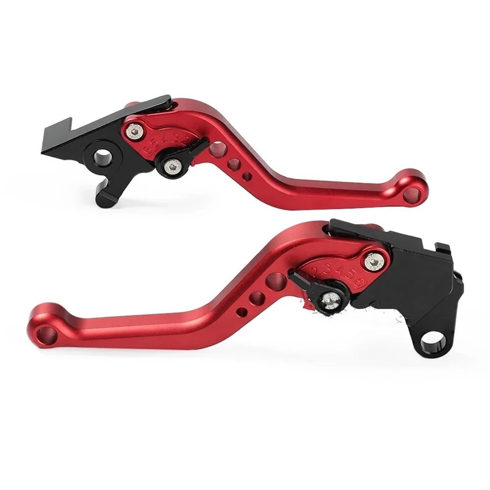 TINGYUS Motorbike Brake Lever for MT125 for YZF-R125 for XSR125 for MT-125 2016-2023 Adjustable Handle Lever Motorbike Brake Clutch Levers(B Red 2020-2024)