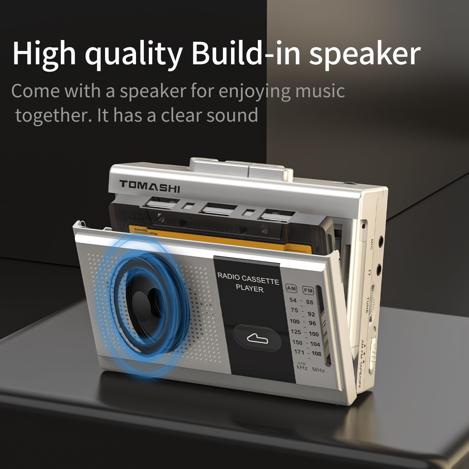 Amazon.com: TOMASHI Cassette Player Tape Recorder FM AM Radio with