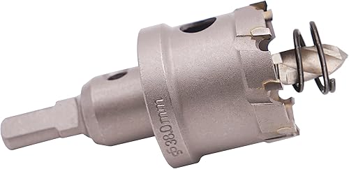 Miniatura 8 de Sierra perforadora de dientes de carburo de tungsteno (cortador de agujeros) LU&MN Heavy Duty para acero inoxidable, 1 pulgada, 1.004 in