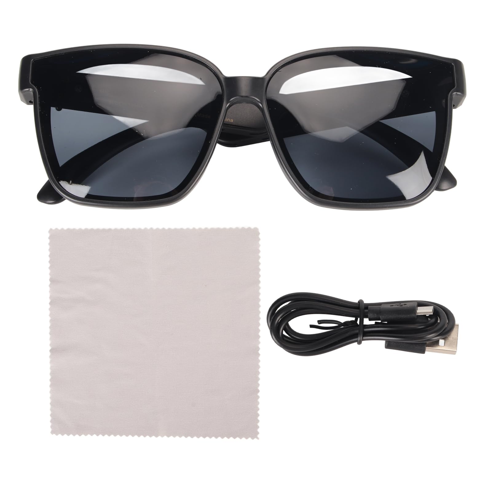 Lunettes Intelligentes, Lunettes de Audio Bluetooth 5.0 avec écouteurs Ouverts, Lunettes de Bluetooth Mains Libres pour Smartphones, Tablettes, Ordinateurs Portables
