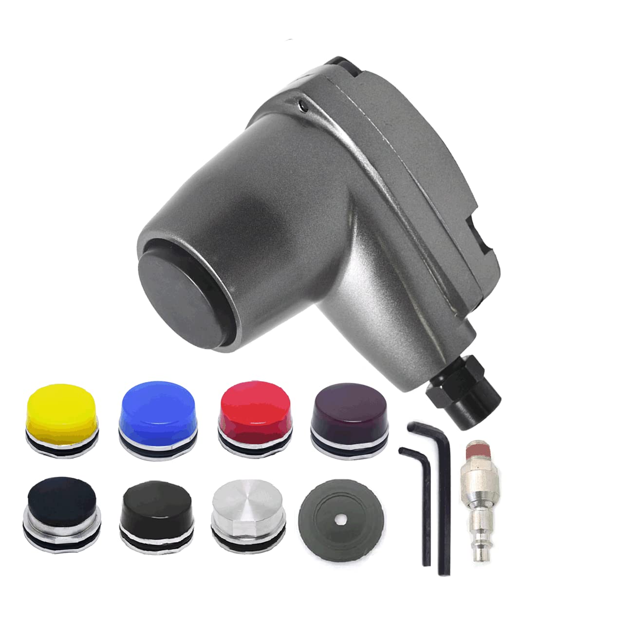 TOABLEVEL Pneumatic Scaler Hammer Speed Hammer Pneumatic Scaler Hammer Air Chipping Handheld Hammer Tool With 7 Tips For Remove Small Laser Cut Parts Tire Repair Car Sheet Metal Mending Fixing