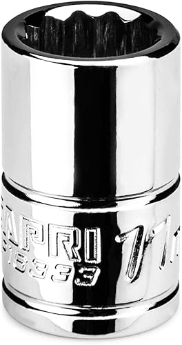 Capri Tools Zócalo poco profundo de 0.315 in, accionamiento de 38 in, 12 puntos, métrico