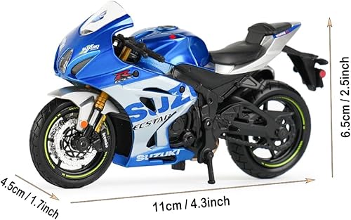 Miniatura 5 de Modelo de aleación de motocicletas de carreras 118 para Suzuki GSX-R1000 R Vehículos de fundición estática, regalo de exhibición coleccionable