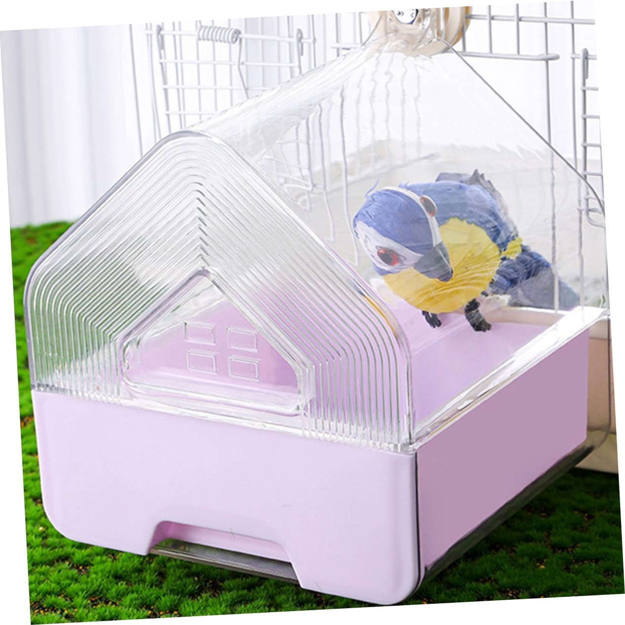 2pcs Parrot Bath Tub Bird Cage Shower Bowl Parakeet Bathtub for Cockatiels Conures and Lovebirds