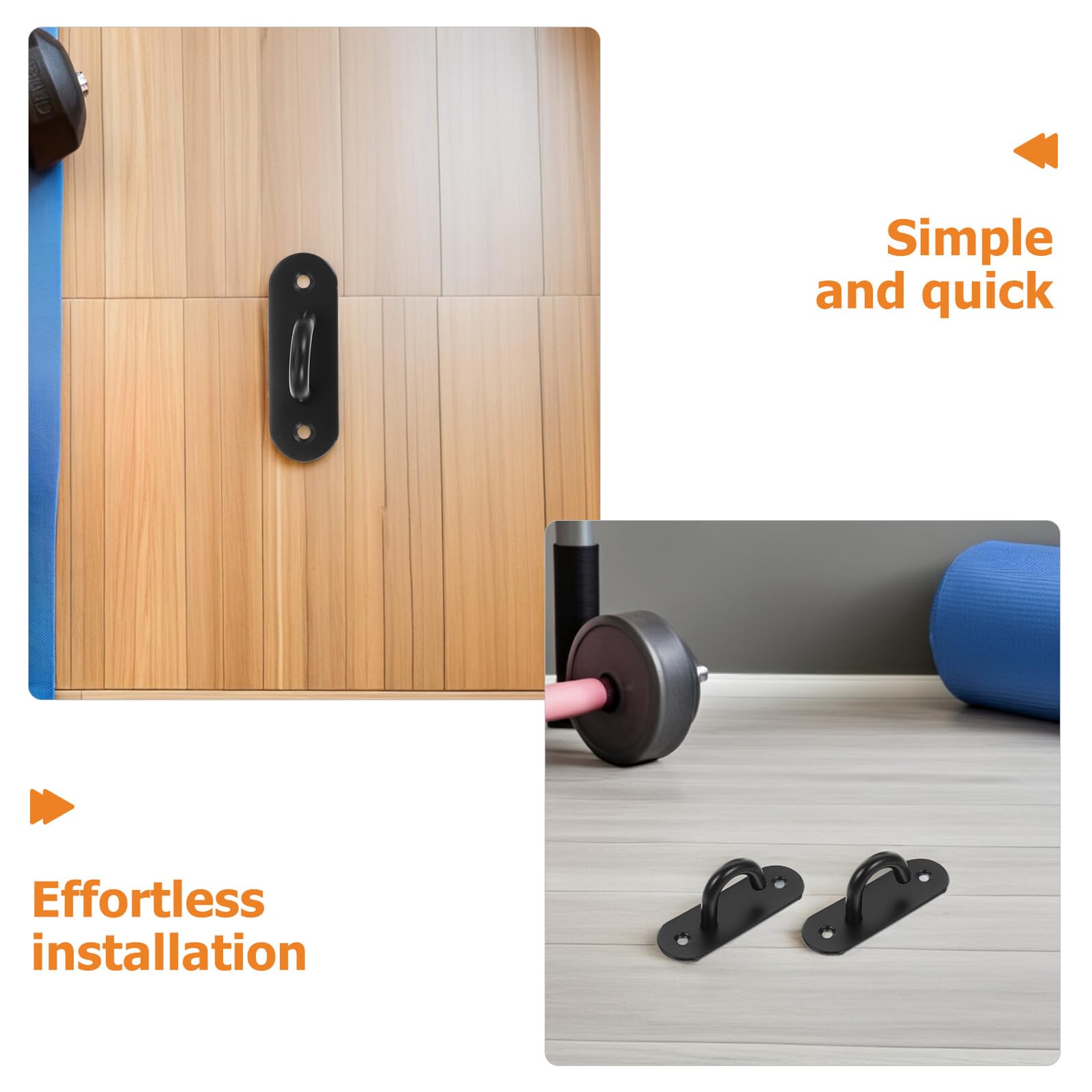 6 Ganchos de Pared de Acero Inoxidable para Bandas de Resistencia Anclaje Profesional para Entrenamiento Casa y Gimnasio Soporte Seguro para Correas de Yoga y Dominadas Tamaño