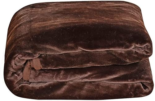 Vista 51 de Chezmoi Collection, cobija de visón sintético, estilo coreano, una capa gruesa y pesada, 8 onzas, tamaño Queen 90 x 92 in, Poliéster & Mezcla